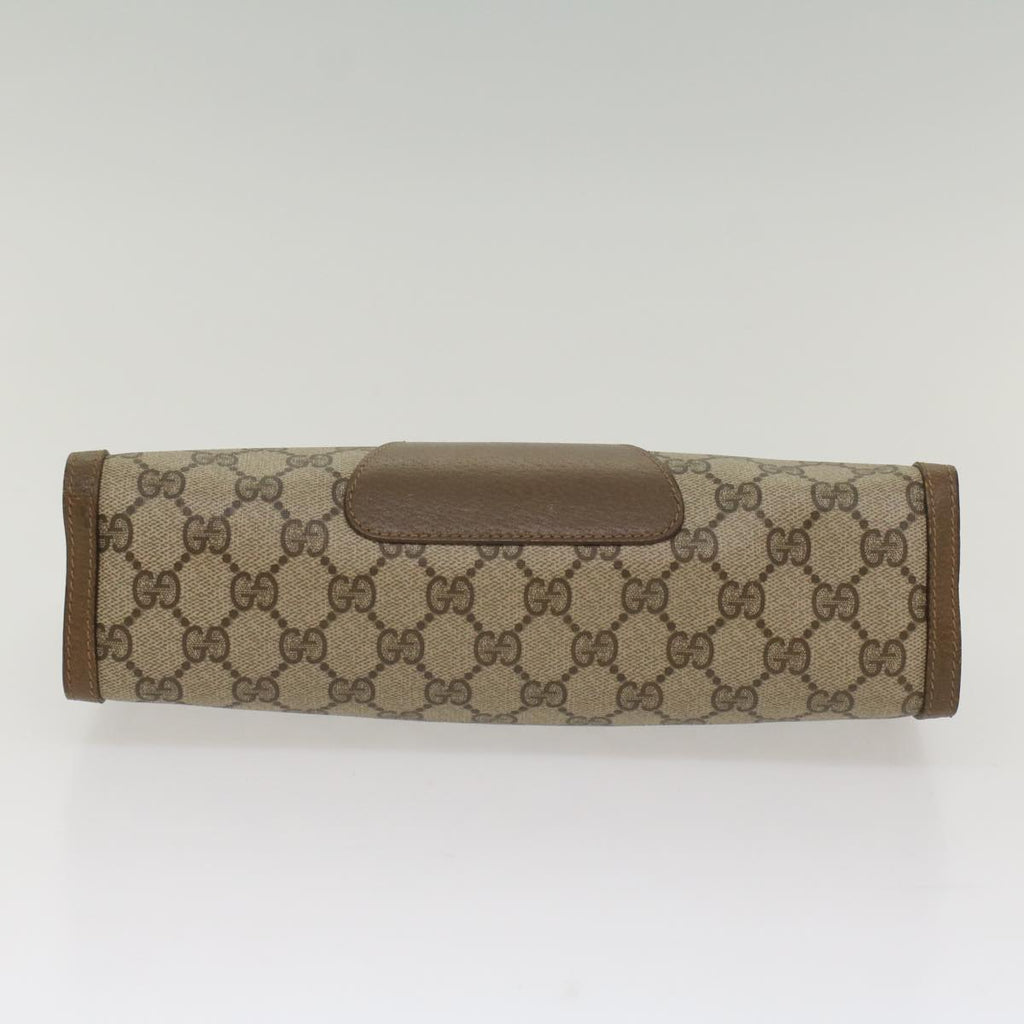 GUCCI GG Supreme Web Sherry Line Clutch Bag Beige Red Green 89 01 033 56284