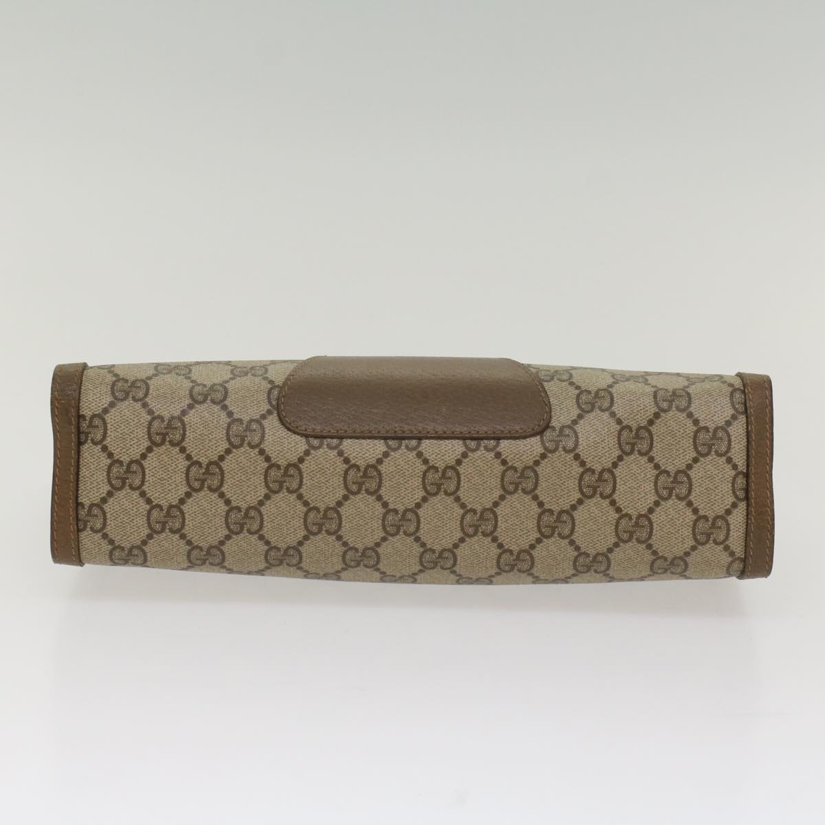 GUCCI GG Supreme Web Sherry Line Clutch Bag Beige Red Green 89 01 033 56284