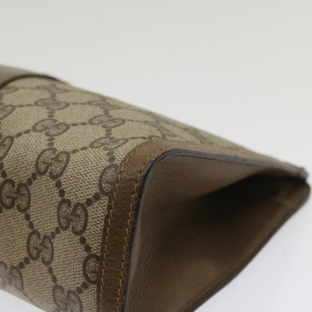 GUCCI GG Supreme Web Sherry Line Clutch Bag Beige Red Green 89 01 033 56284