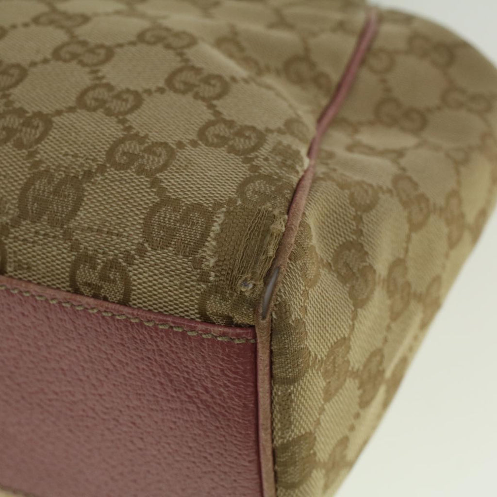 GUCCI GG Canvas Tote Bag Beige Pink 154982 56290