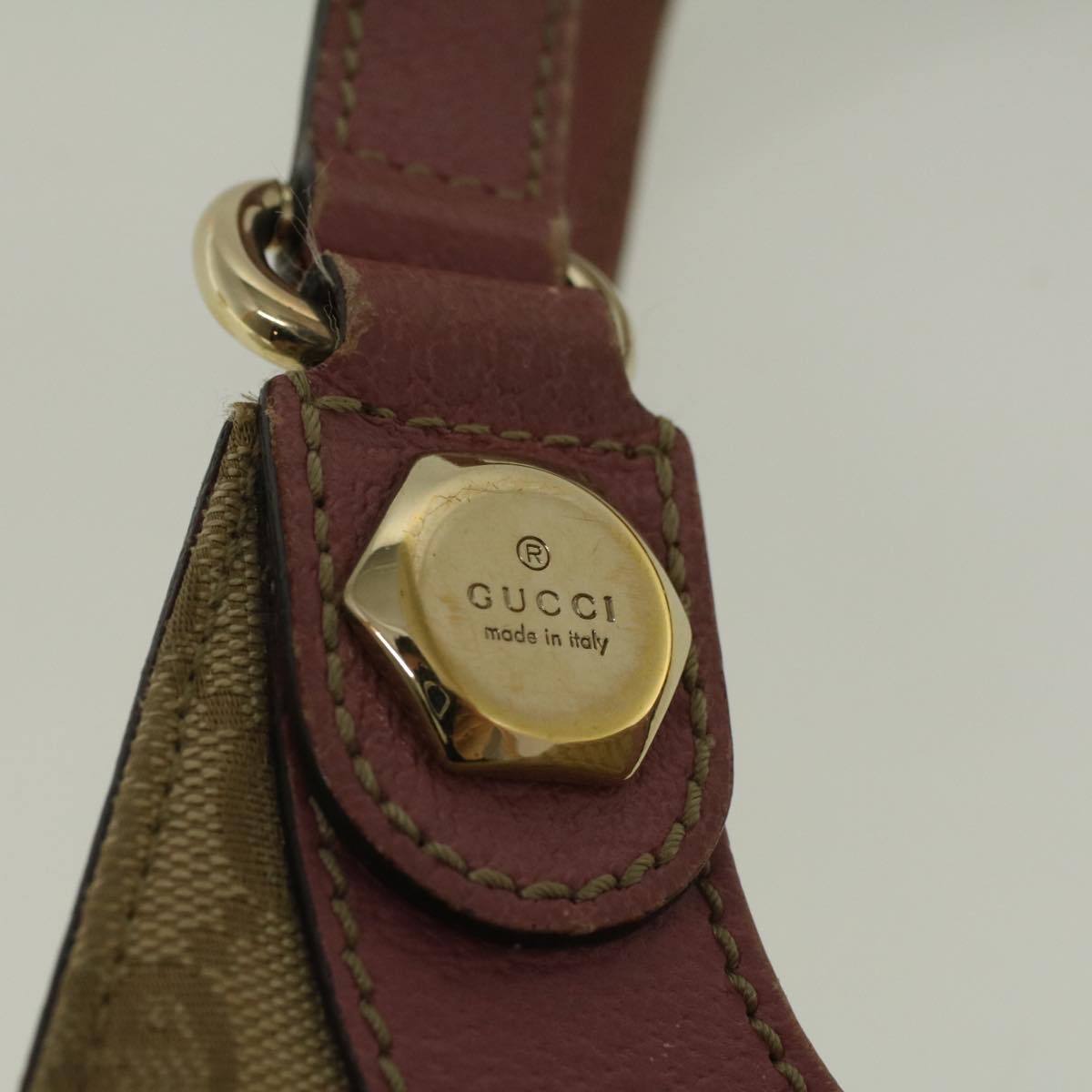 GUCCI GG Canvas Tote Bag Beige Pink 154982 56290