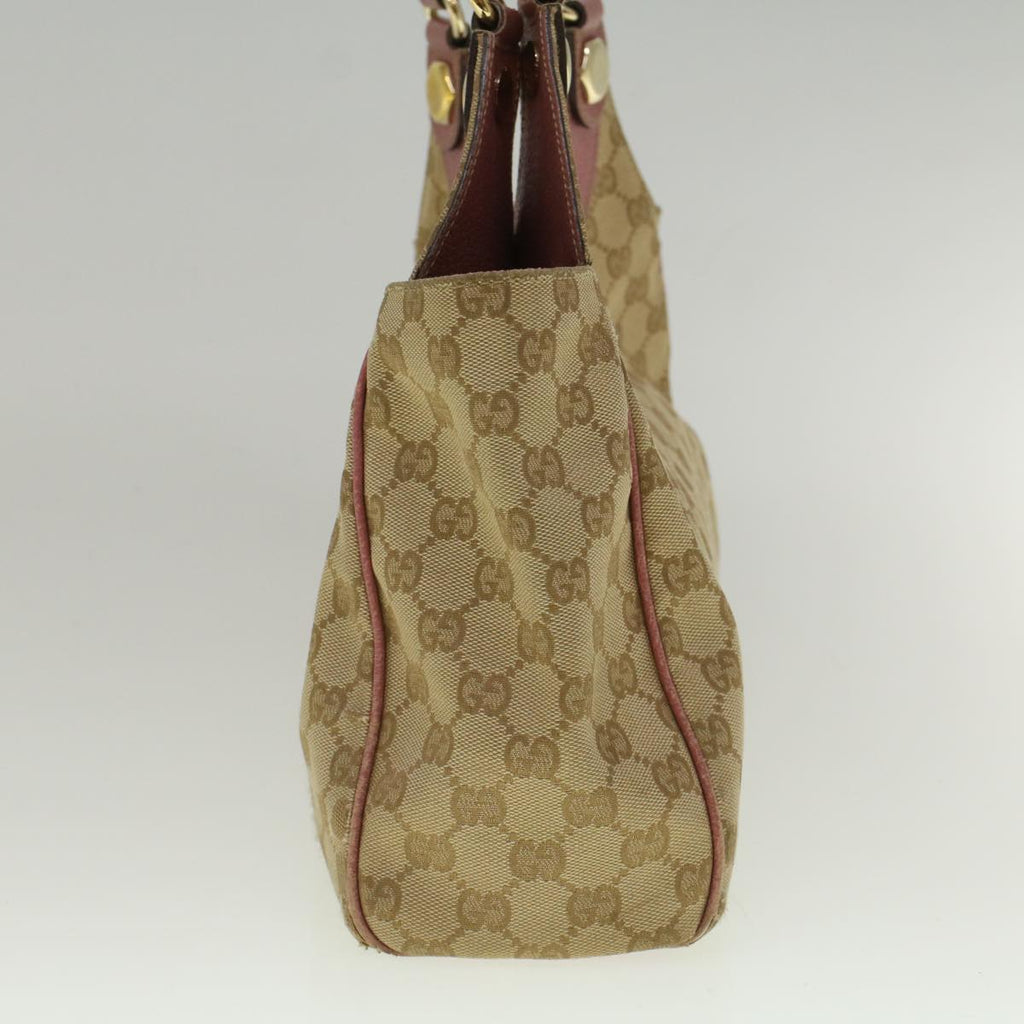 GUCCI GG Canvas Tote Bag Beige Pink 154982 56290
