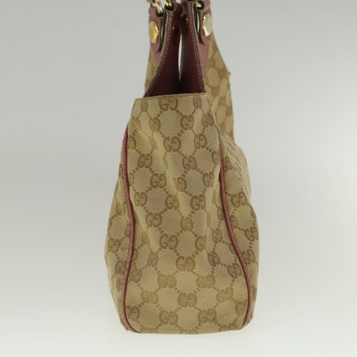 GUCCI GG Canvas Tote Bag Beige Pink 154982 56290