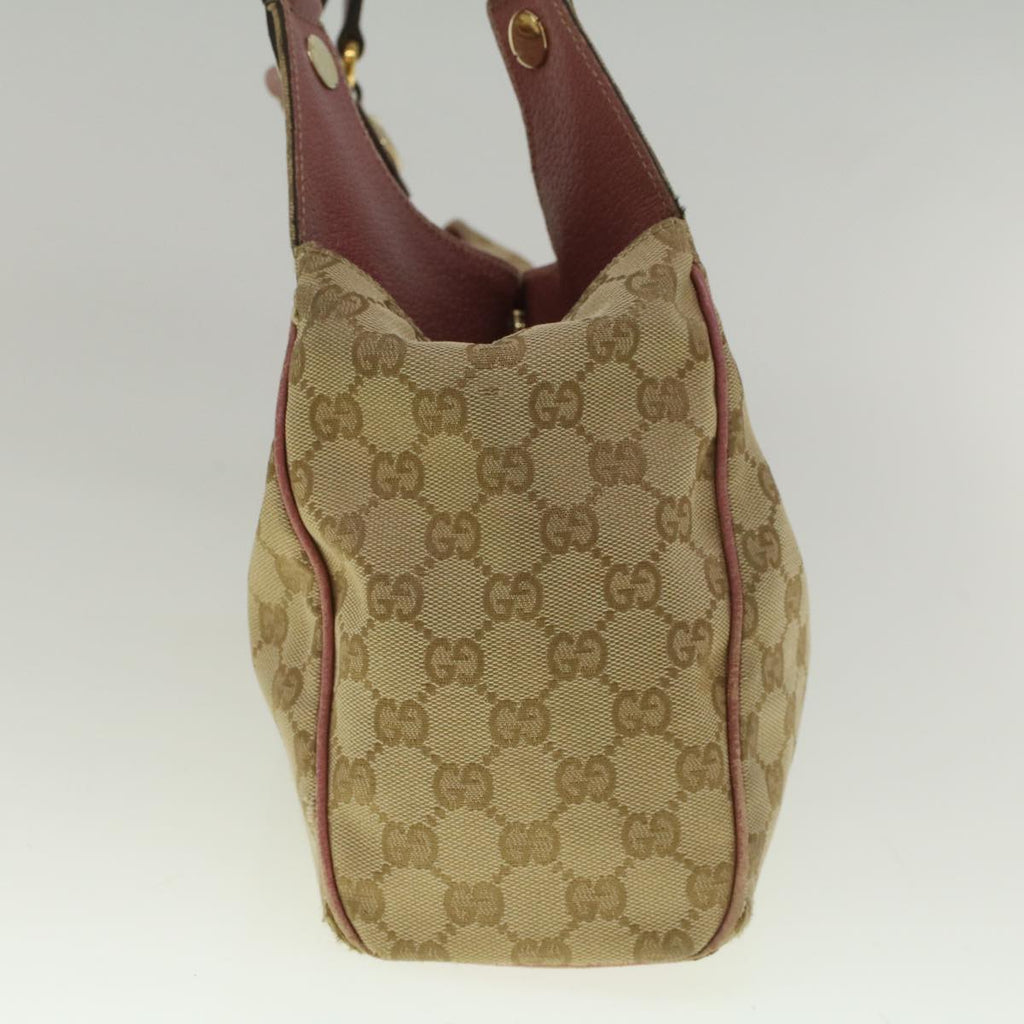 GUCCI GG Canvas Tote Bag Beige Pink 154982 56290