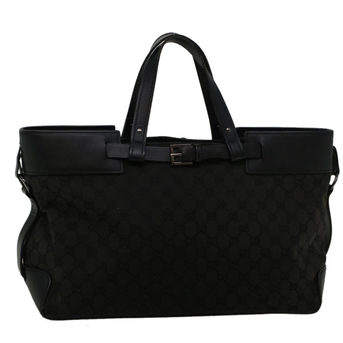 GUCCI GG Canvas Hand Bag Black 106251 56291