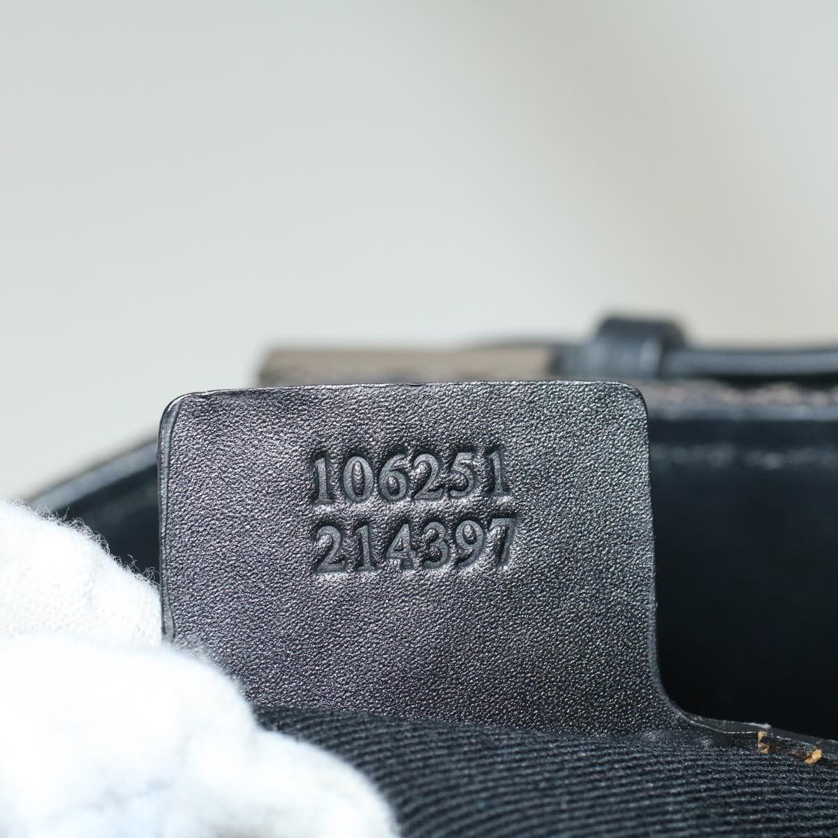 GUCCI GG Canvas Hand Bag Black 106251 56291