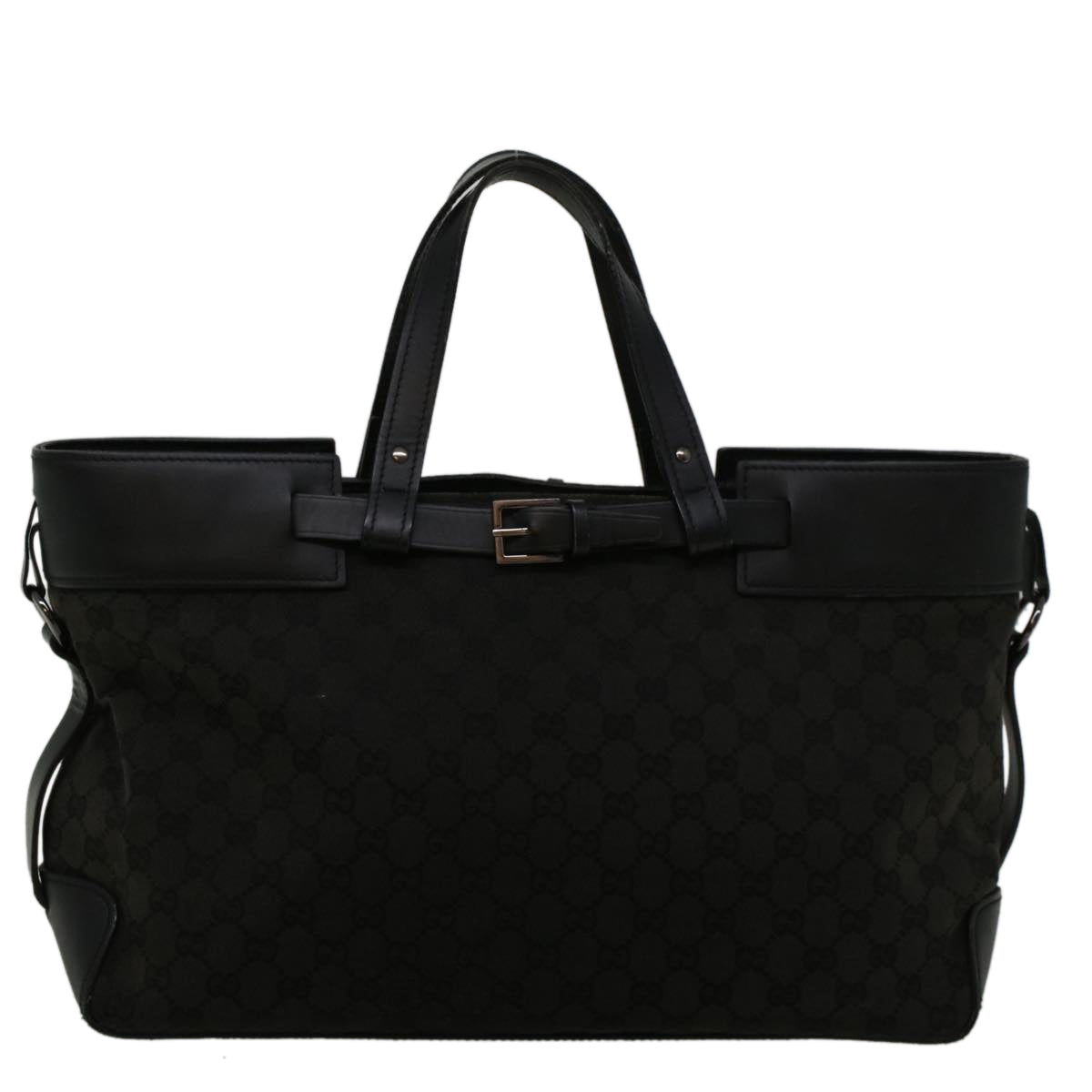 GUCCI GG Canvas Hand Bag Black 106251 56291