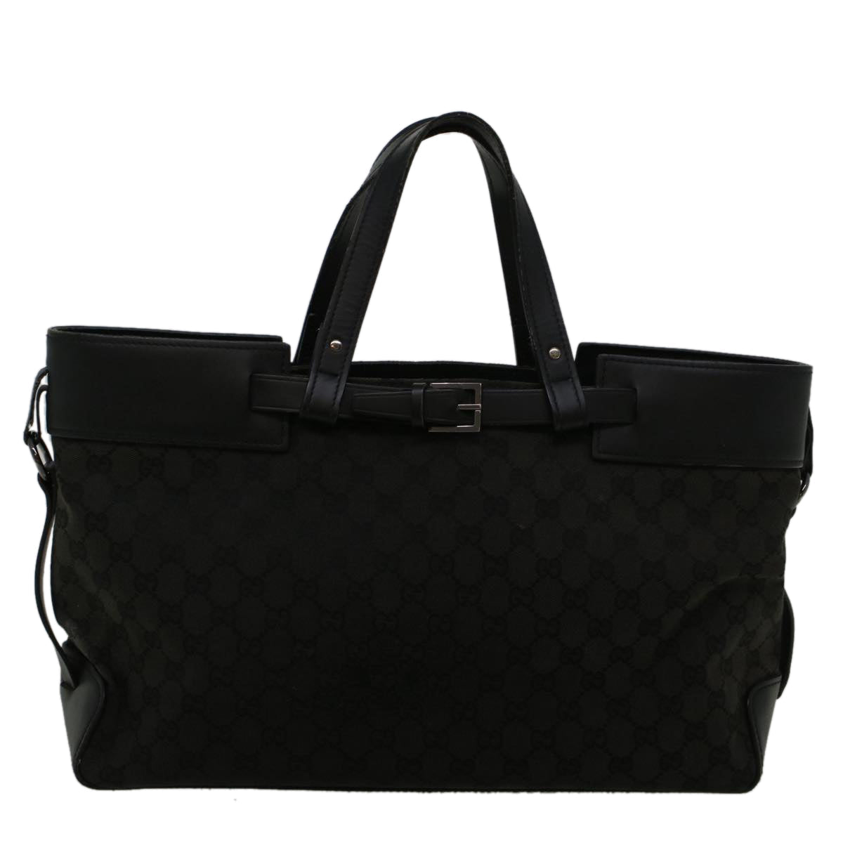 GUCCI GG Canvas Hand Bag Black 106251 56291