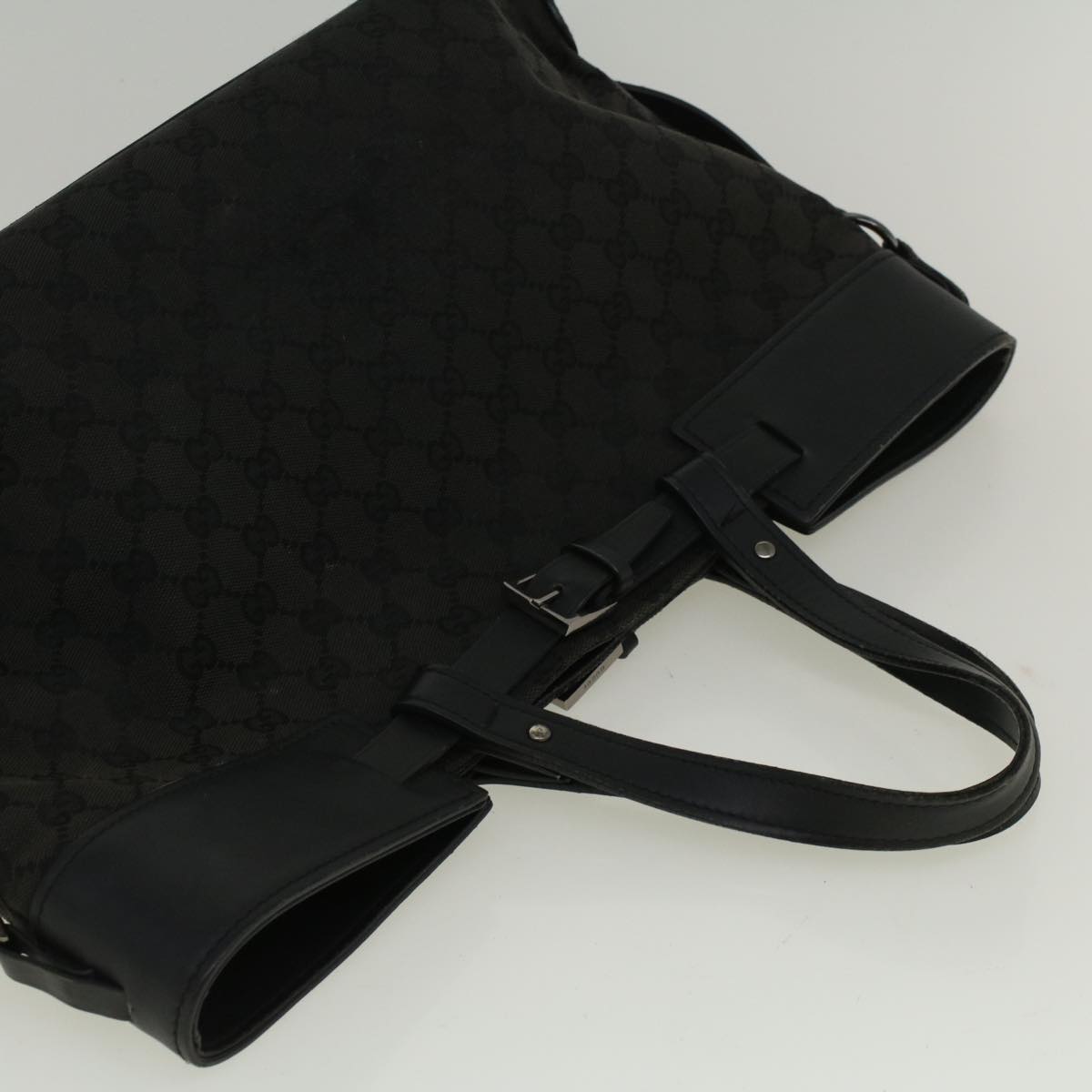 GUCCI GG Canvas Hand Bag Black 106251 56291