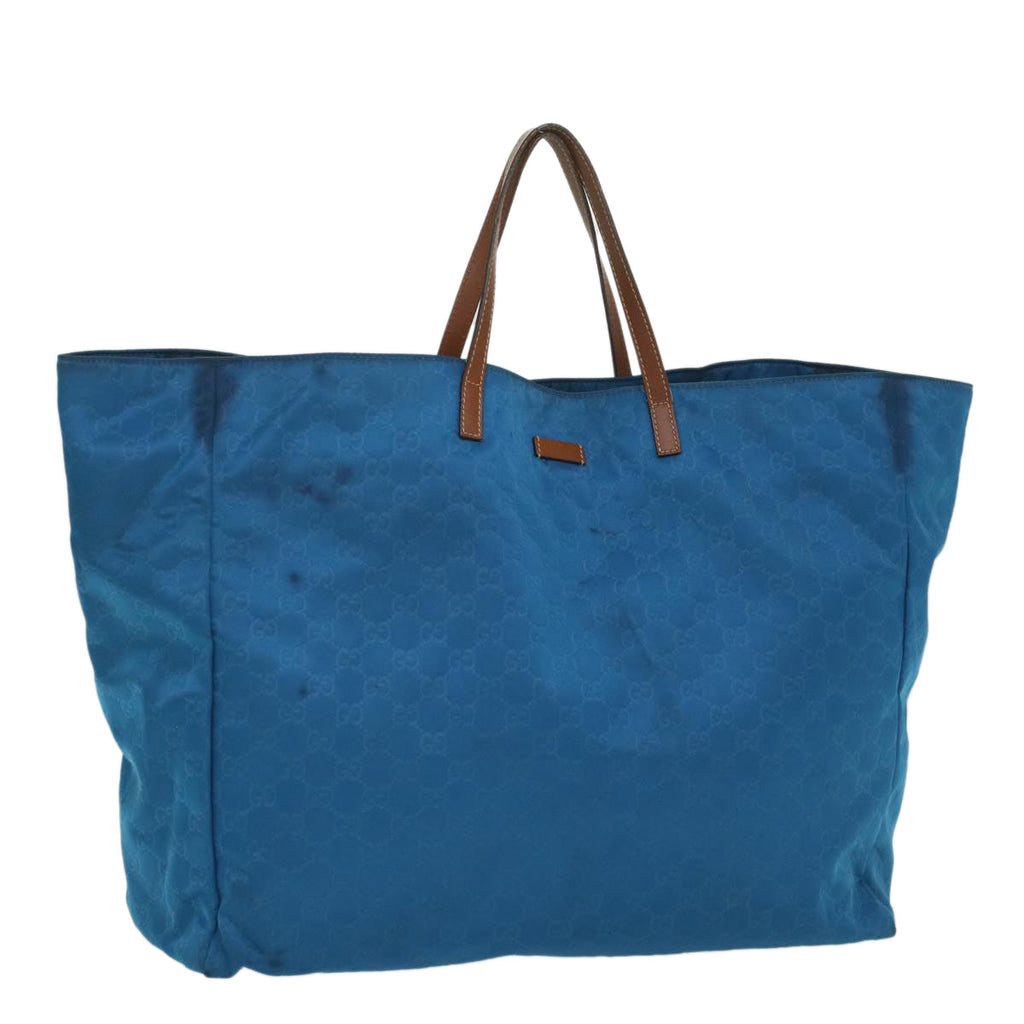 GUCCI GG Canvas Tote Bag Blue 286198 56293