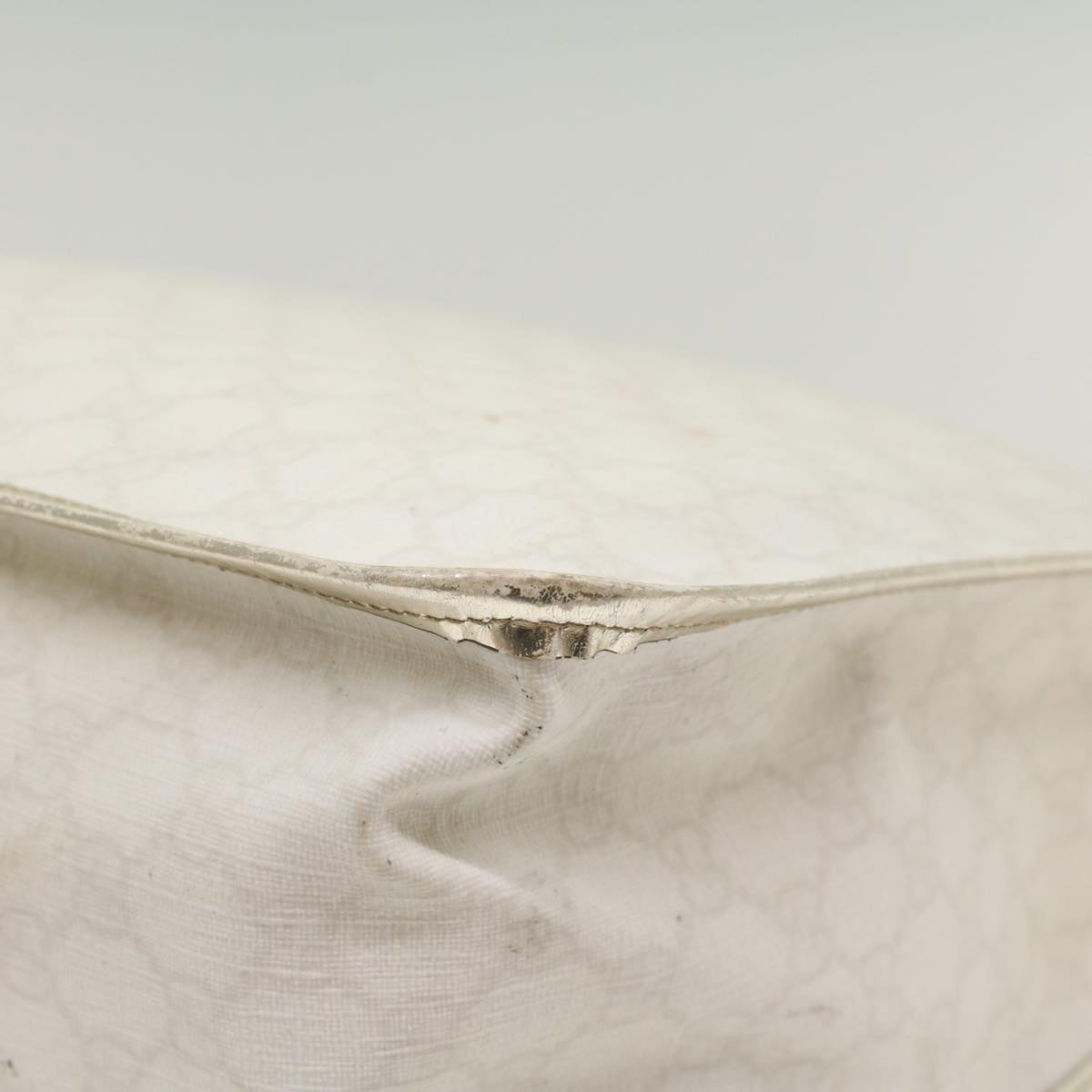 GUCCI GG Supreme Hand Bag PVC Leather White 189899 56294