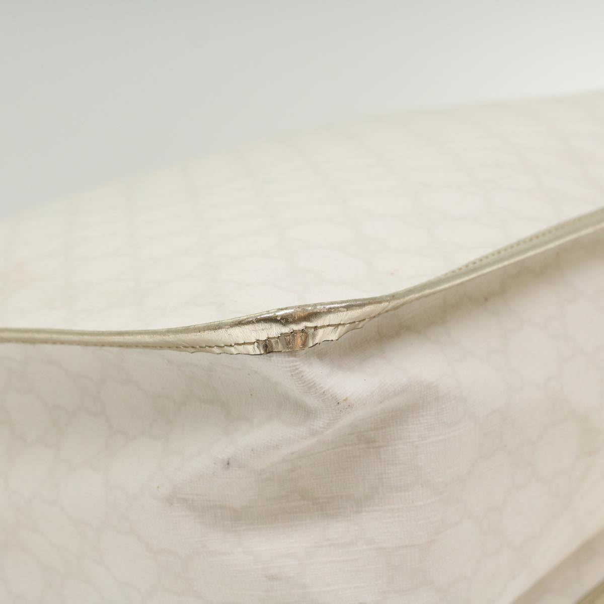 GUCCI GG Supreme Hand Bag PVC Leather White 189899 56294