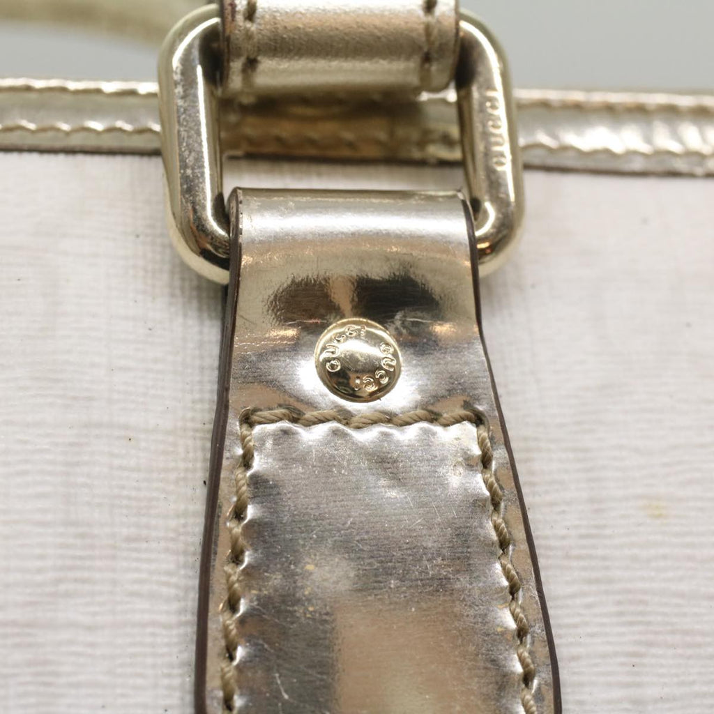 GUCCI GG Supreme Hand Bag PVC Leather White 189899 56294