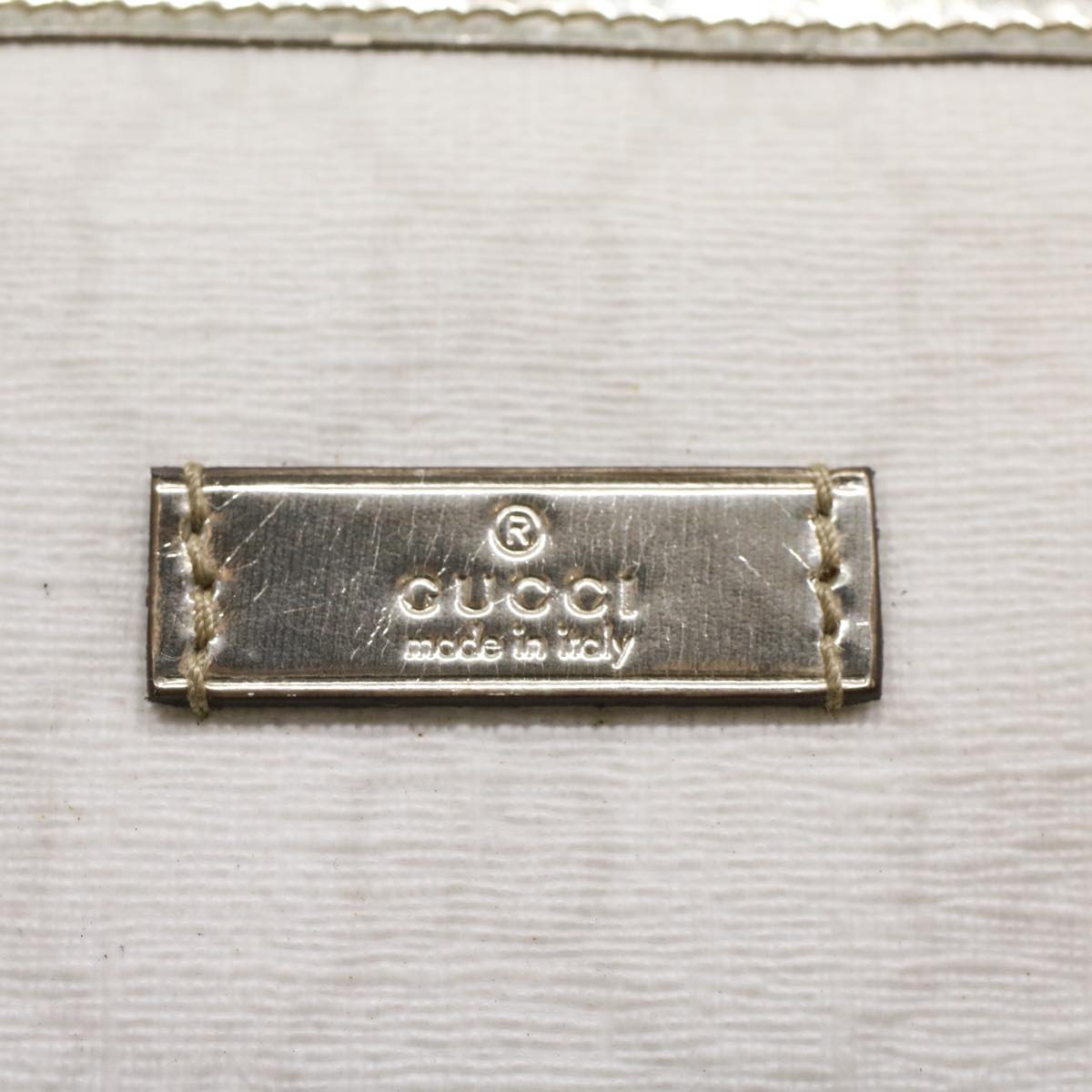 GUCCI GG Supreme Hand Bag PVC Leather White 189899 56294
