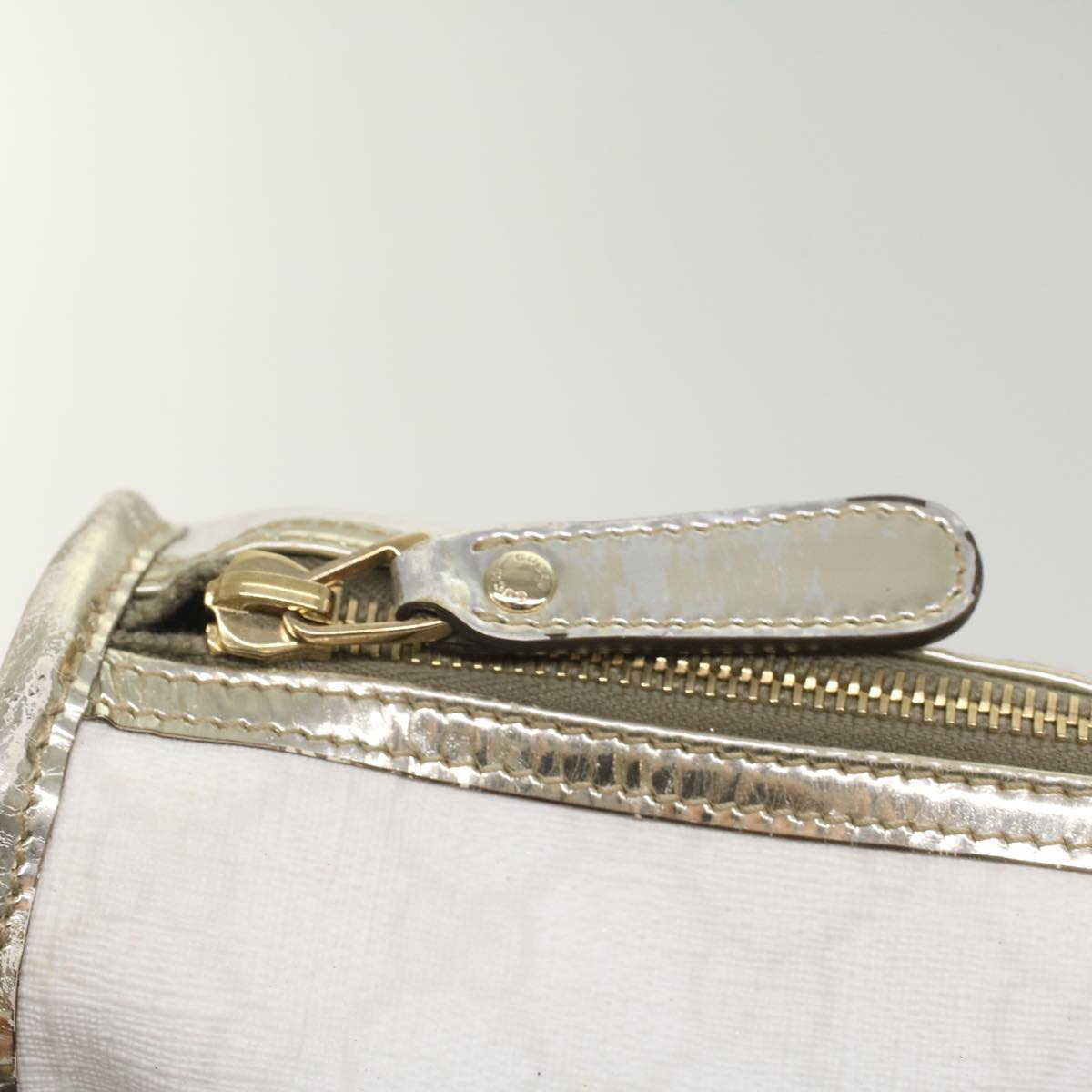 GUCCI GG Supreme Hand Bag PVC Leather White 189899 56294