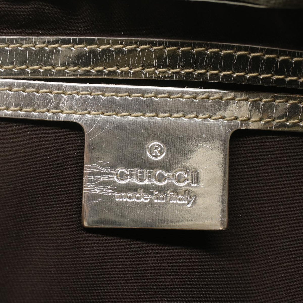 GUCCI GG Supreme Hand Bag PVC Leather White 189899 56294