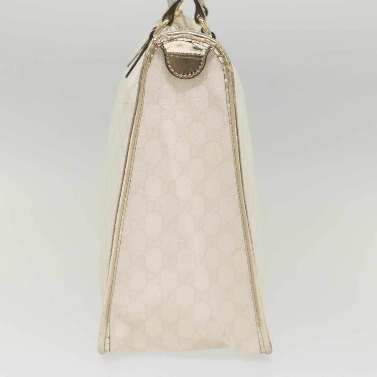 GUCCI GG Supreme Hand Bag PVC Leather White 189899 56294