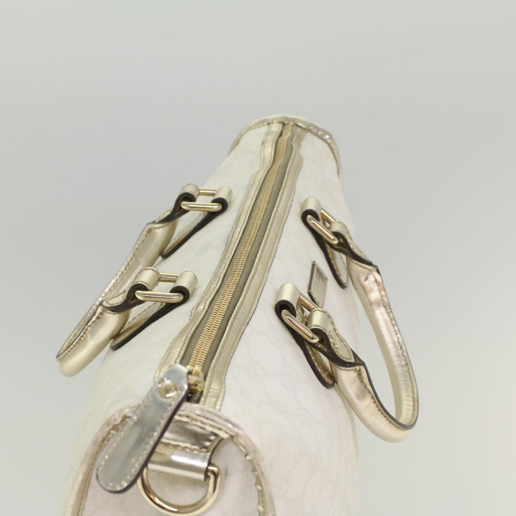 GUCCI GG Supreme Hand Bag PVC Leather White 189899 56294