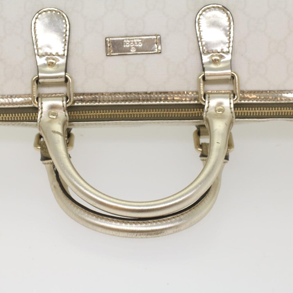 GUCCI GG Supreme Hand Bag PVC Leather White 189899 56294