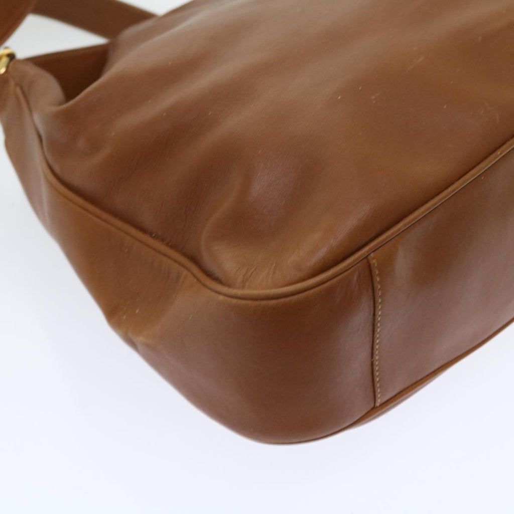 GUCCI Bamboo Shoulder Bag Leather 2way Brown 56298