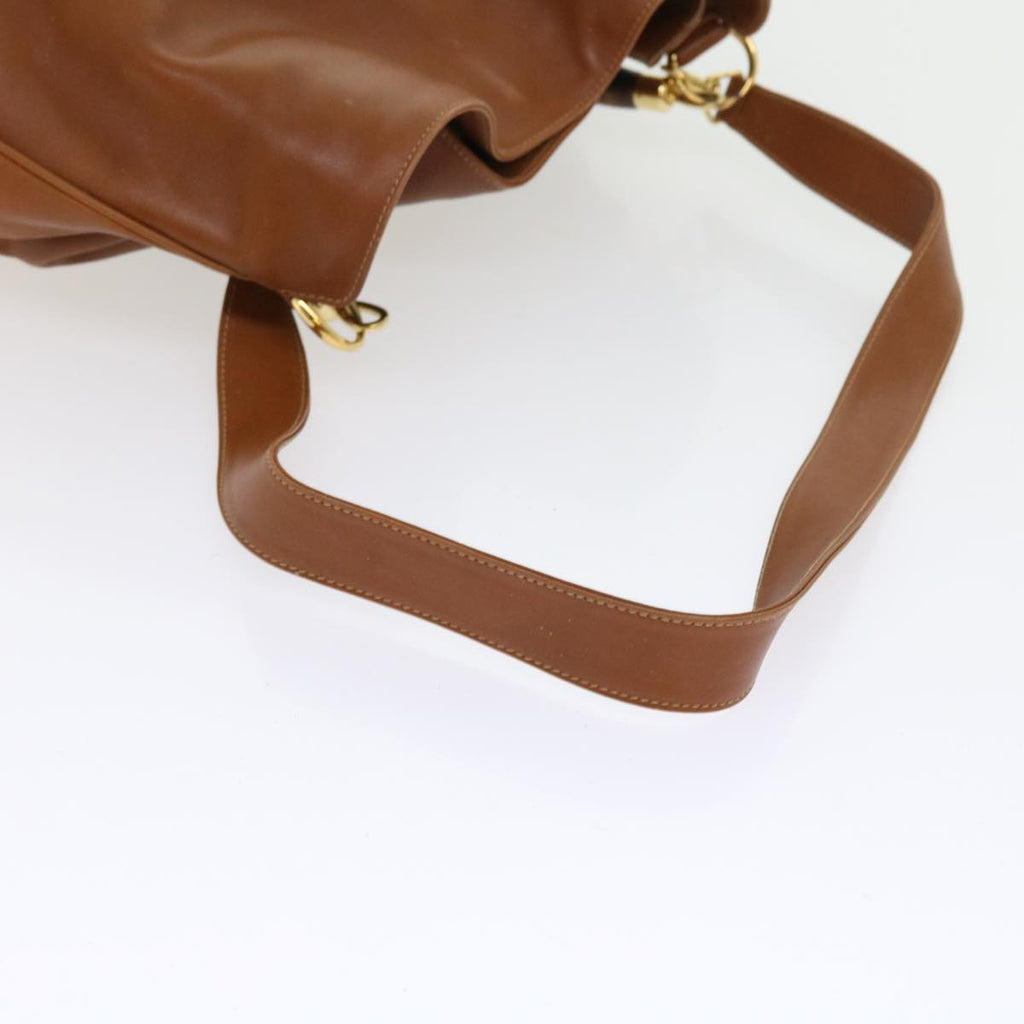 GUCCI Bamboo Shoulder Bag Leather 2way Brown 56298