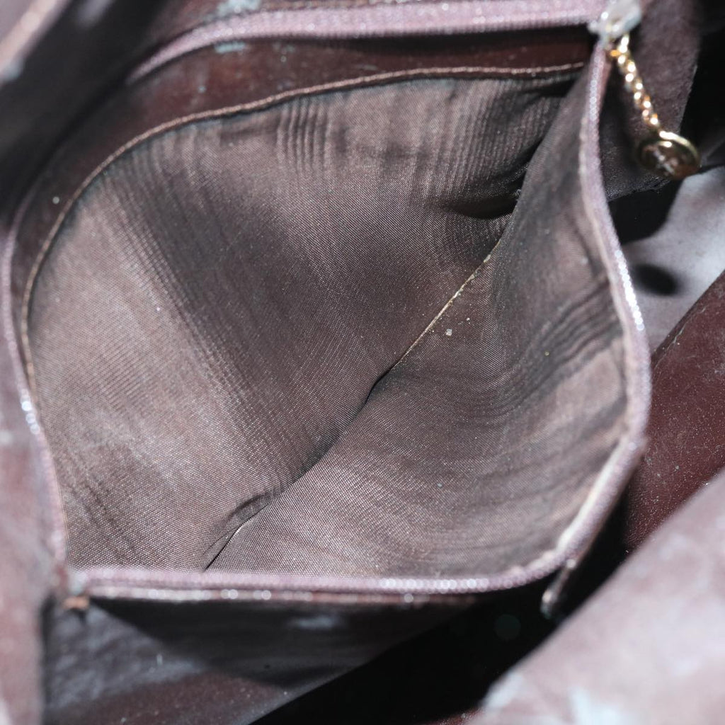 GUCCI Bamboo Shoulder Bag Leather 2way Brown 56299
