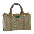 GUCCI GG Supreme Web Sherry Line Hand Bag Beige Red Green 40 02 007 56312