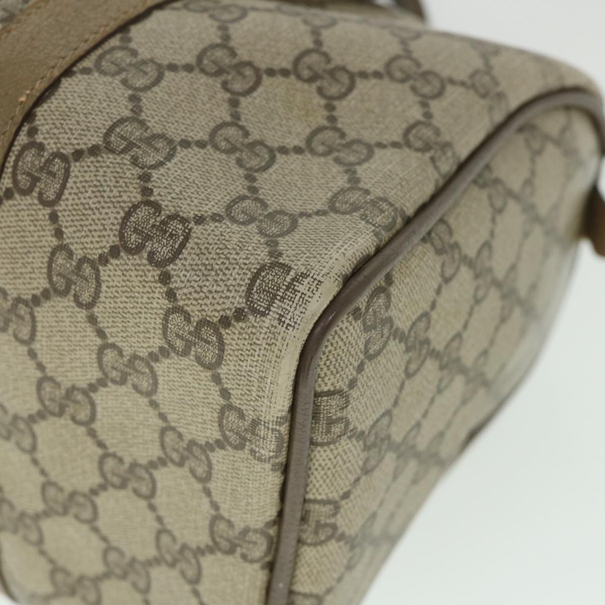 GUCCI GG Supreme Web Sherry Line Hand Bag Beige Red Green 40 02 007 56312