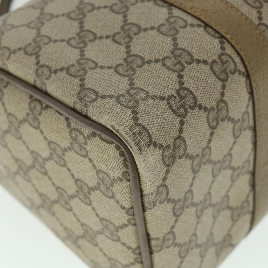GUCCI GG Supreme Web Sherry Line Hand Bag Beige Red Green 40 02 007 56312