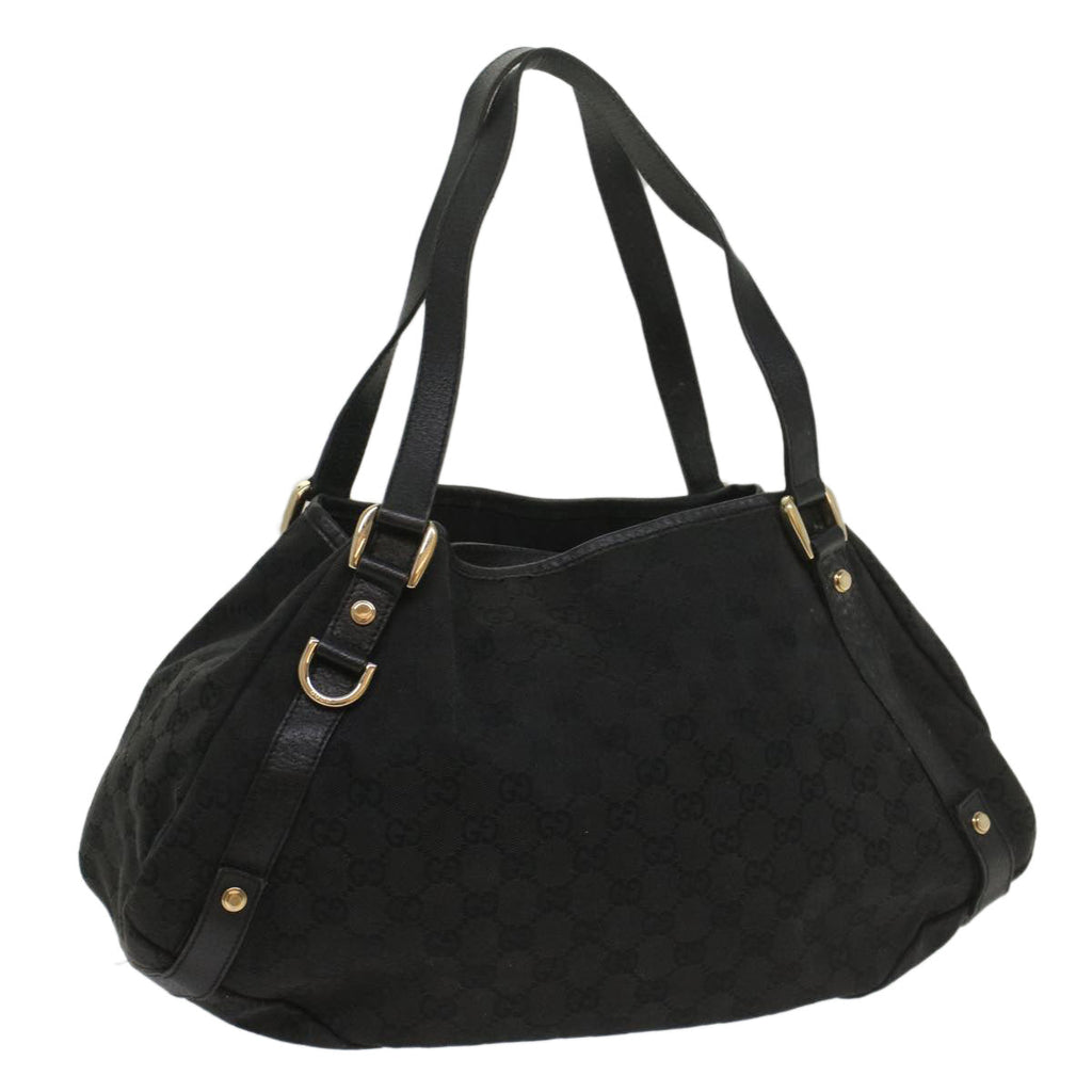 GUCCI GG Canvas Tote Bag Black 130736 56317