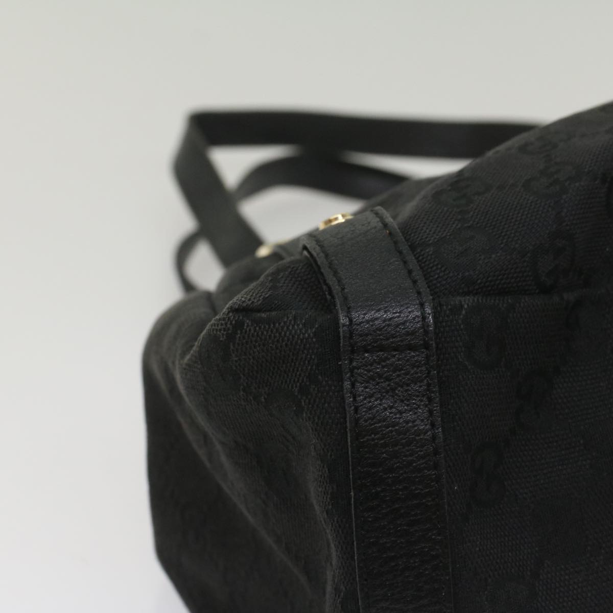 GUCCI GG Canvas Tote Bag Black 130736 56317