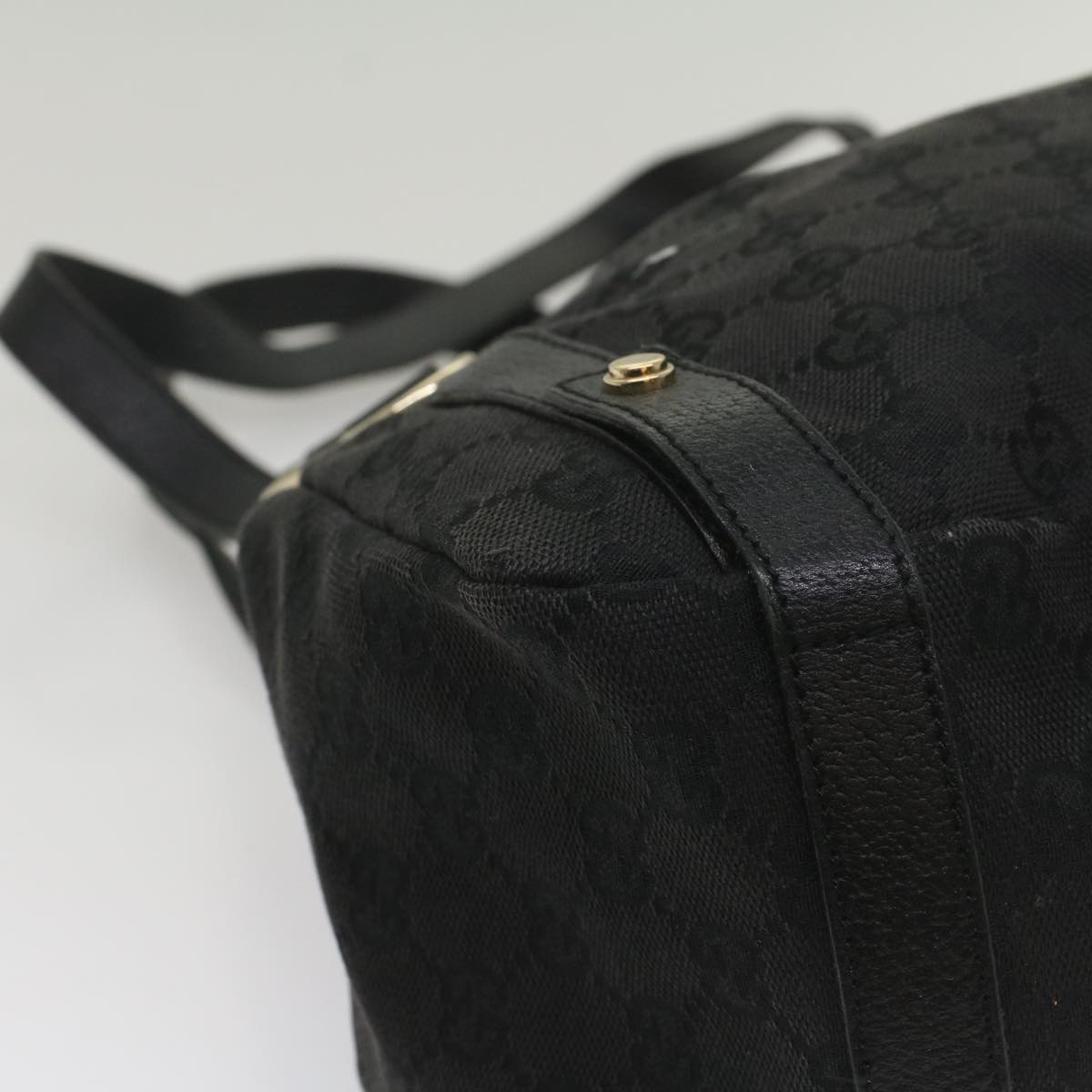 GUCCI GG Canvas Tote Bag Black 130736 56317