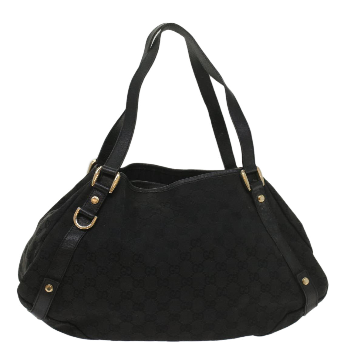 GUCCI GG Canvas Tote Bag Black 130736 56317
