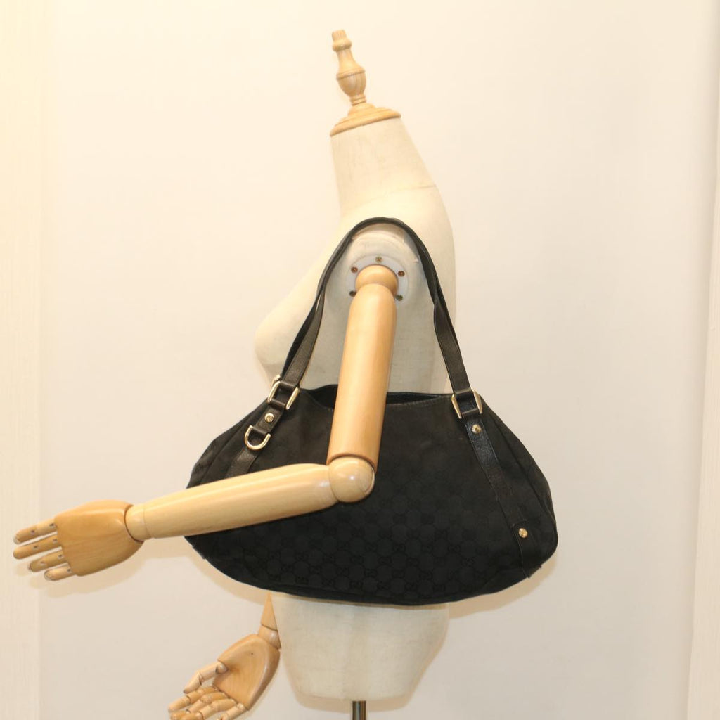 GUCCI GG Canvas Tote Bag Black 130736 56317