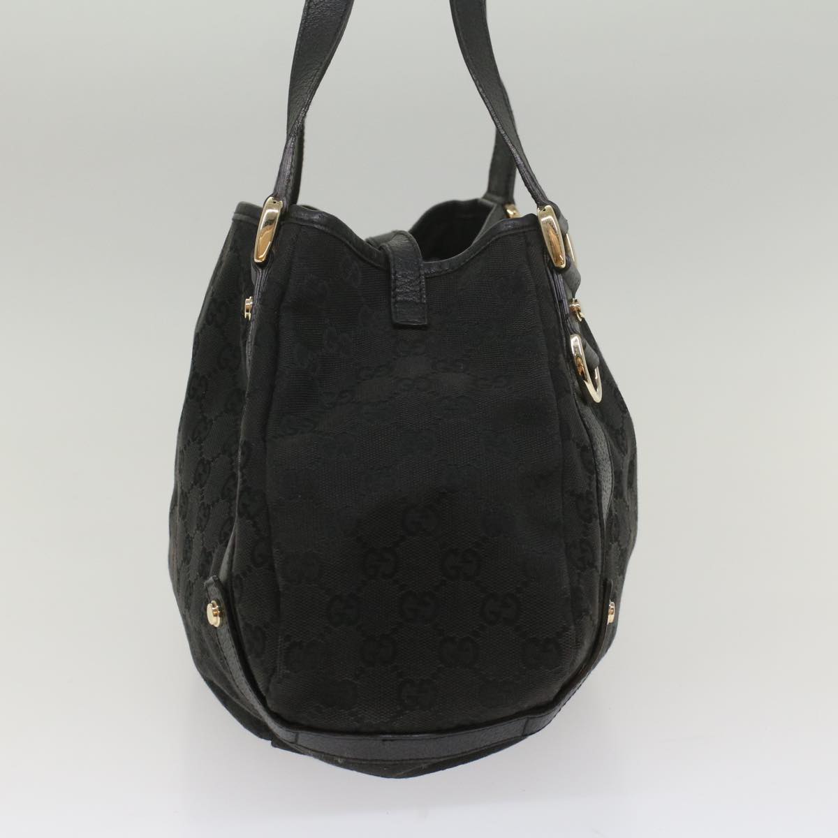 GUCCI GG Canvas Tote Bag Black 130736 56317