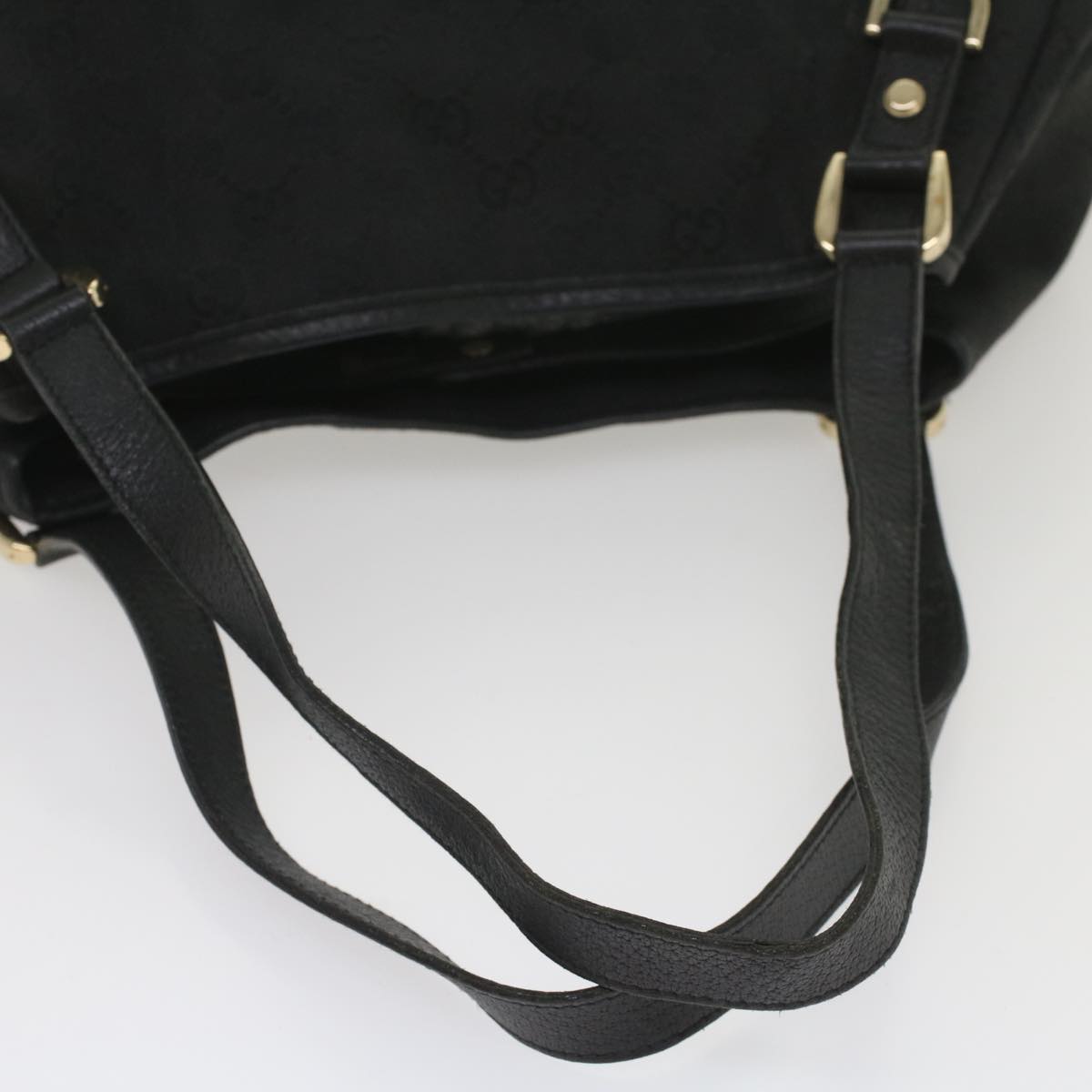 GUCCI GG Canvas Tote Bag Black 130736 56317