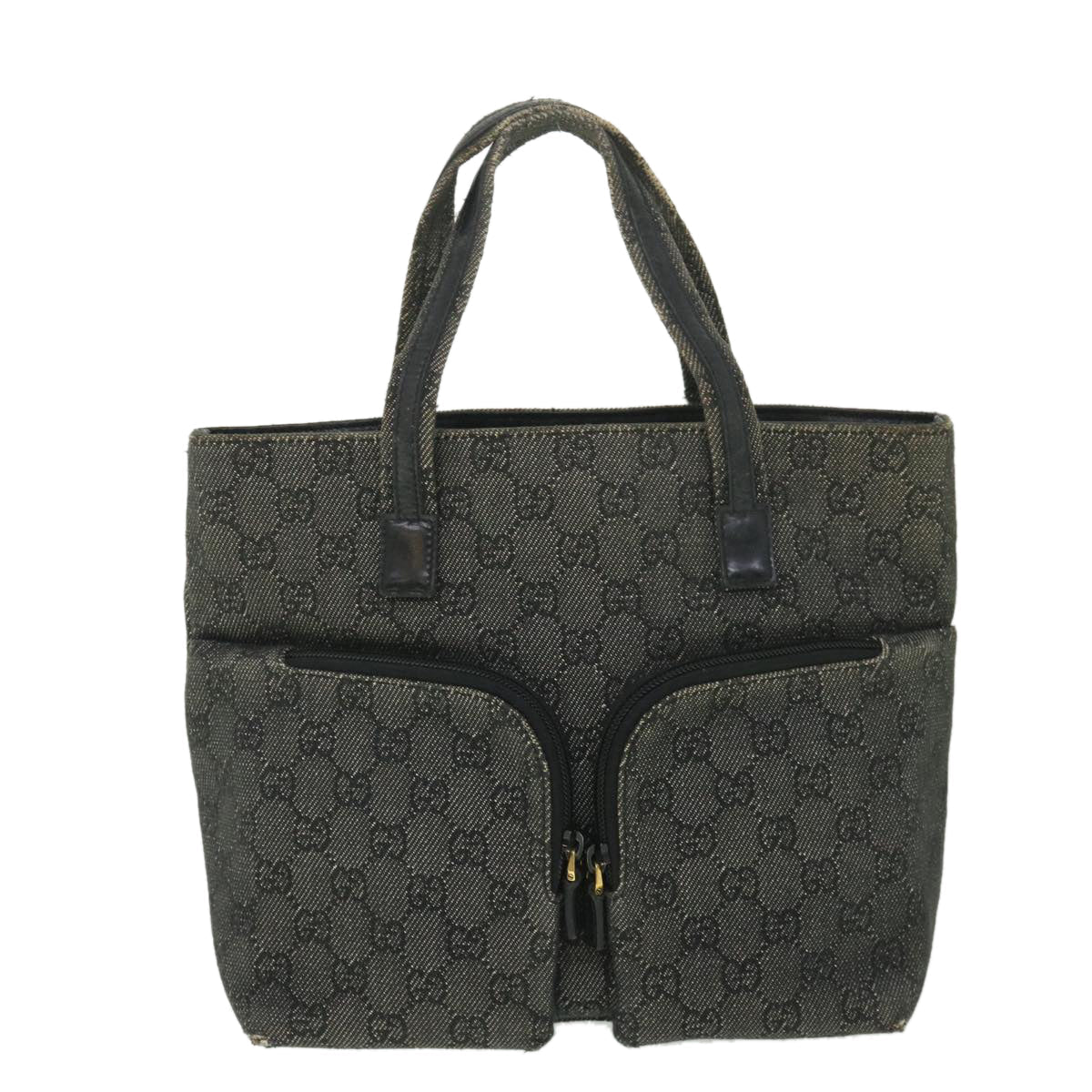 GUCCI GG Canvas Hand Bag Gray 105650 56318