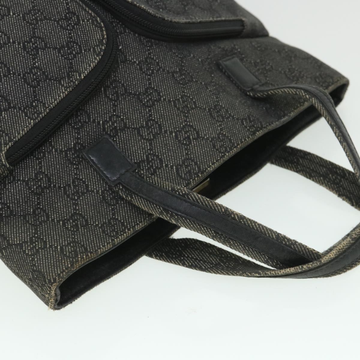 GUCCI GG Canvas Hand Bag Gray 105650 56318