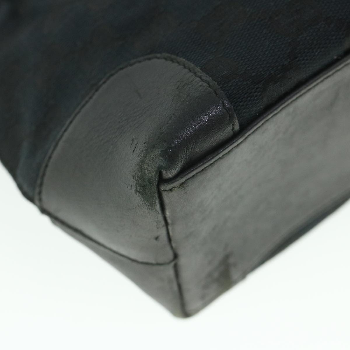 GUCCI GG Canvas Hand Bag Black 002119 56319