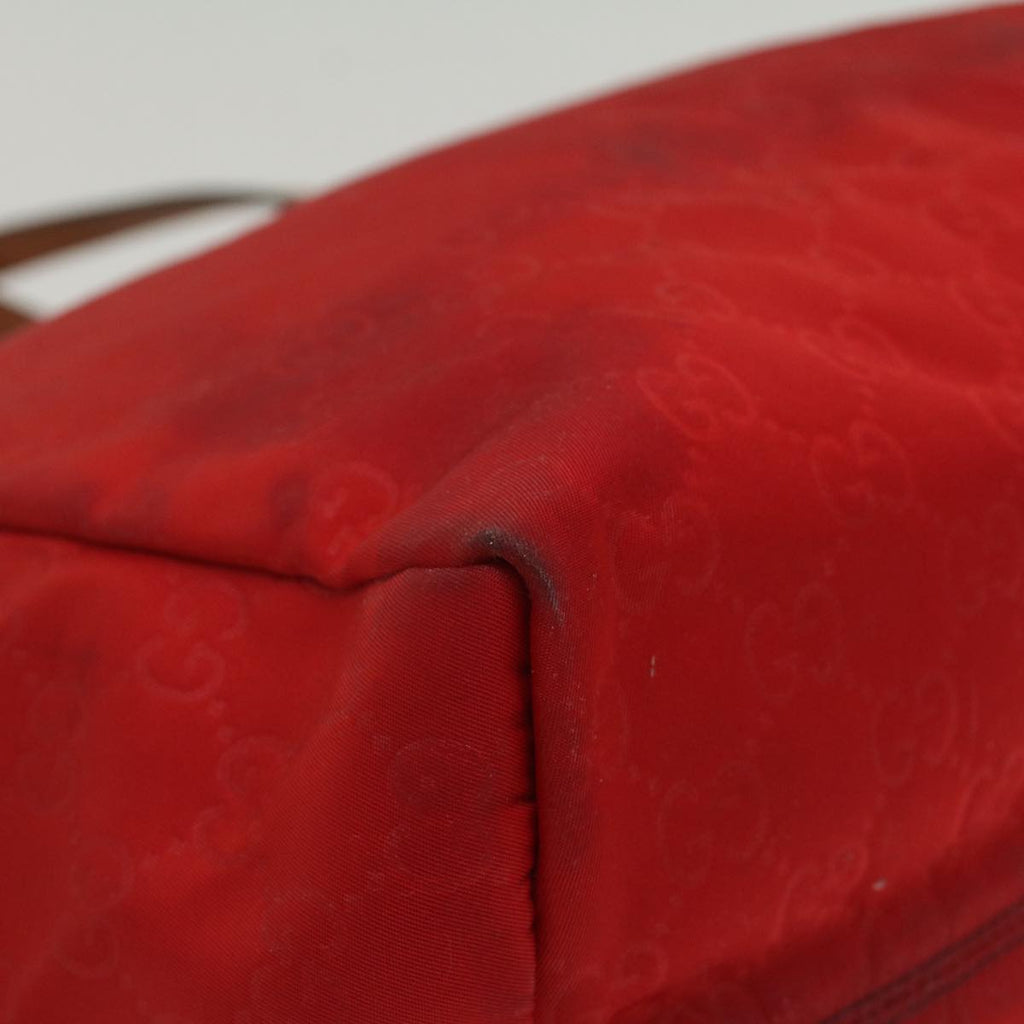 GUCCI GG Canvas Tote Bag Red 282439 56320