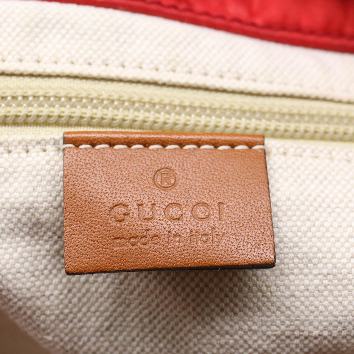 GUCCI GG Canvas Tote Bag Red 282439 56320