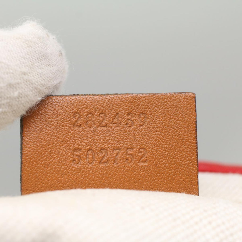 GUCCI GG Canvas Tote Bag Red 282439 56320