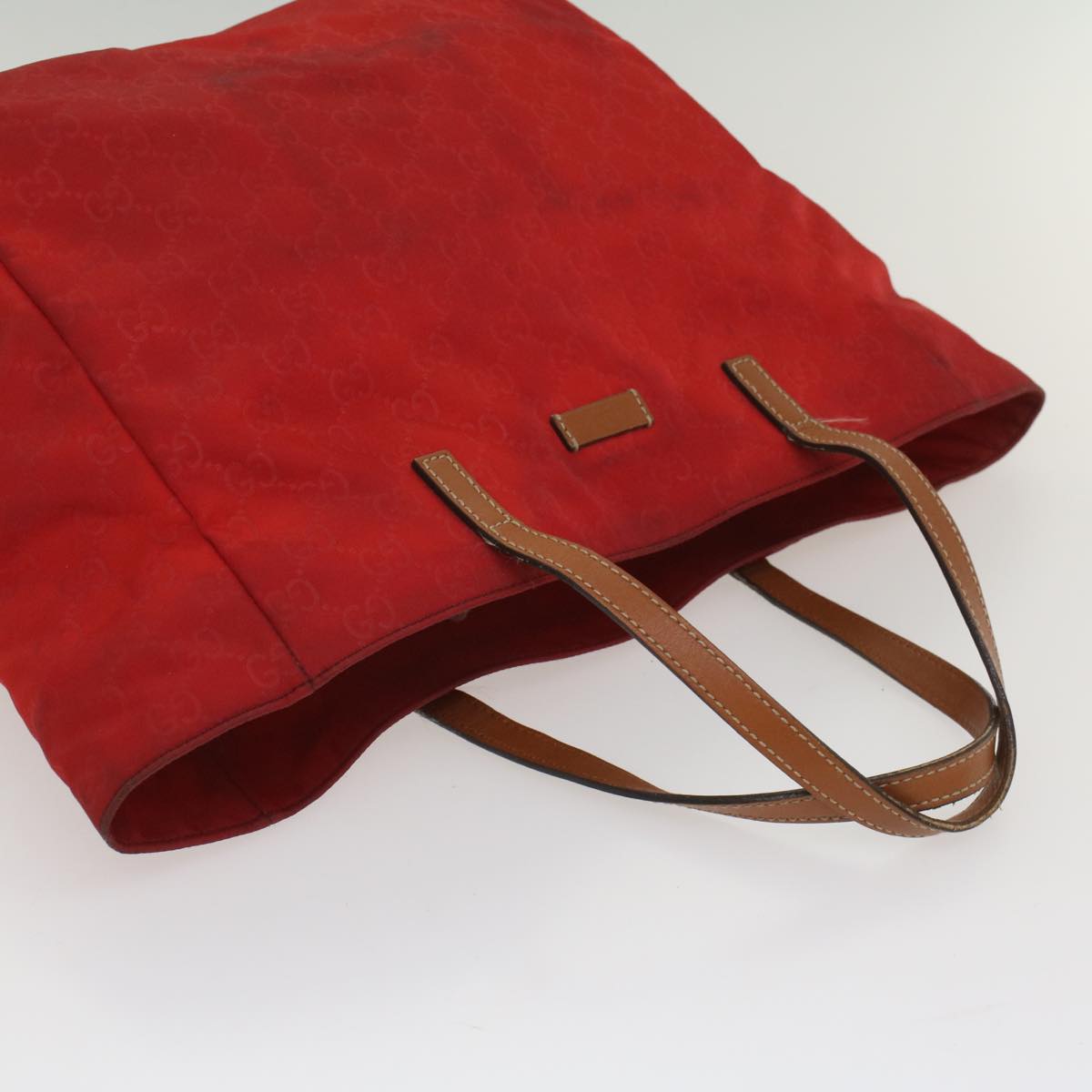 GUCCI GG Canvas Tote Bag Red 282439 56320