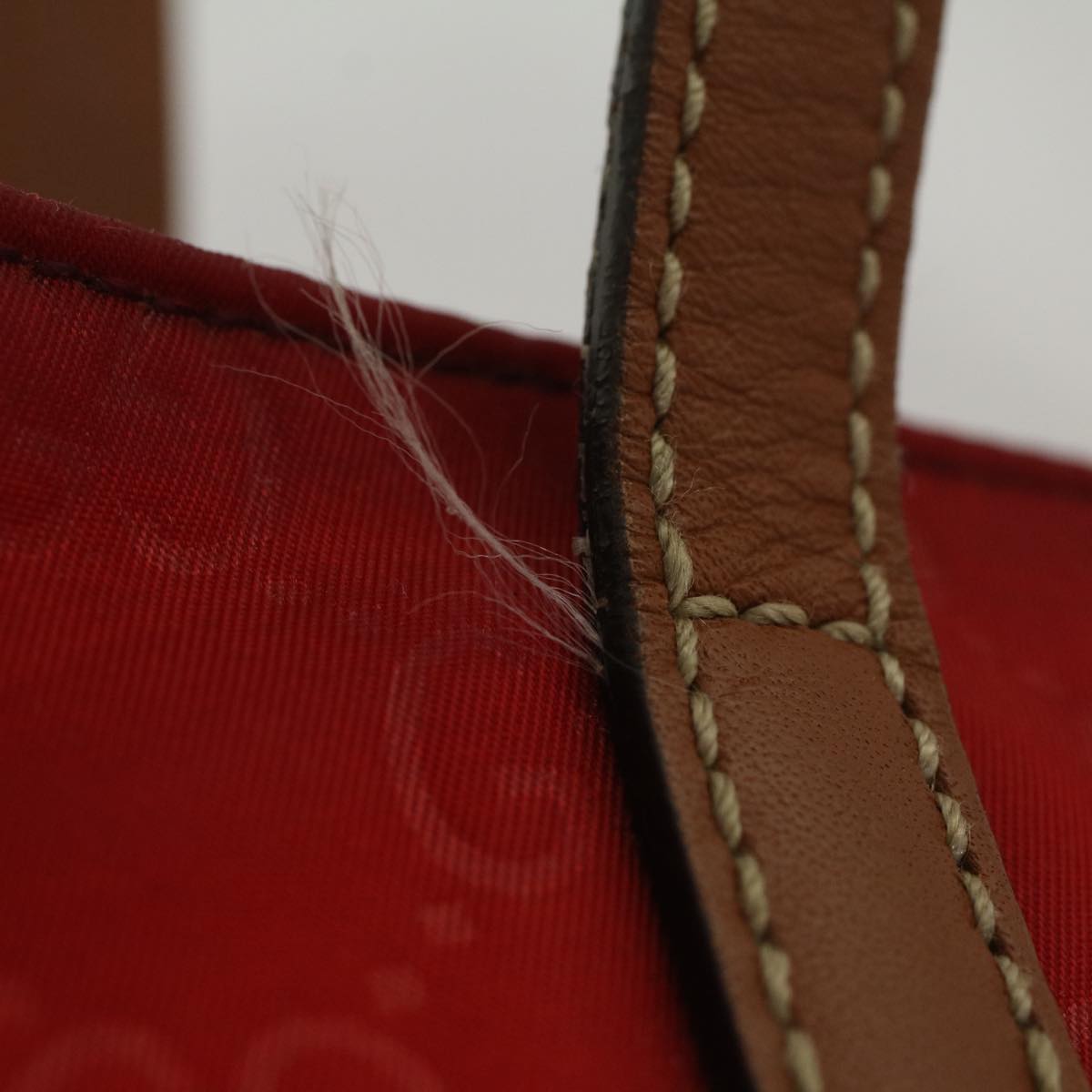 GUCCI GG Canvas Tote Bag Red 282439 56320