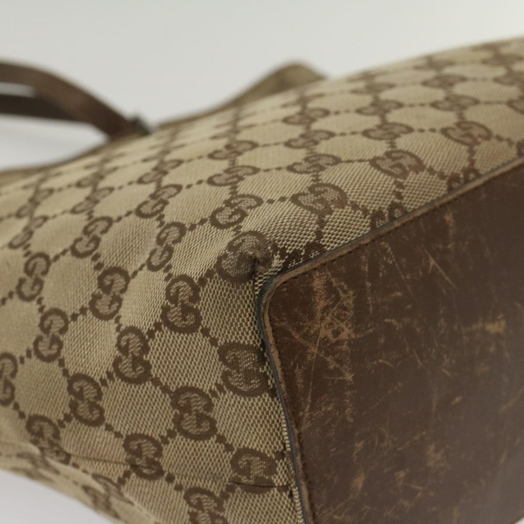 GUCCI GG Canvas Tote Bag Beige 31243 56330