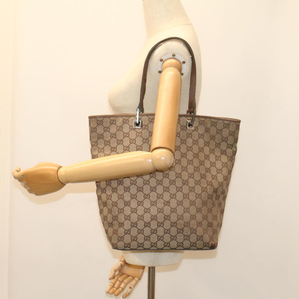 GUCCI GG Canvas Tote Bag Beige 31243 56330