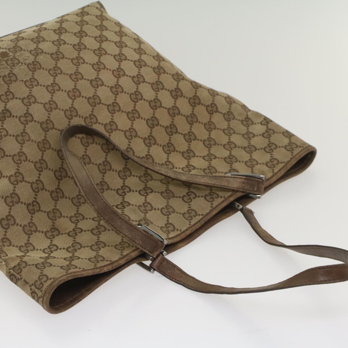 GUCCI GG Canvas Tote Bag Beige 31243 56330