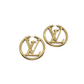 Louis Vuitton Louise Gold Hoop M64288 Earrings