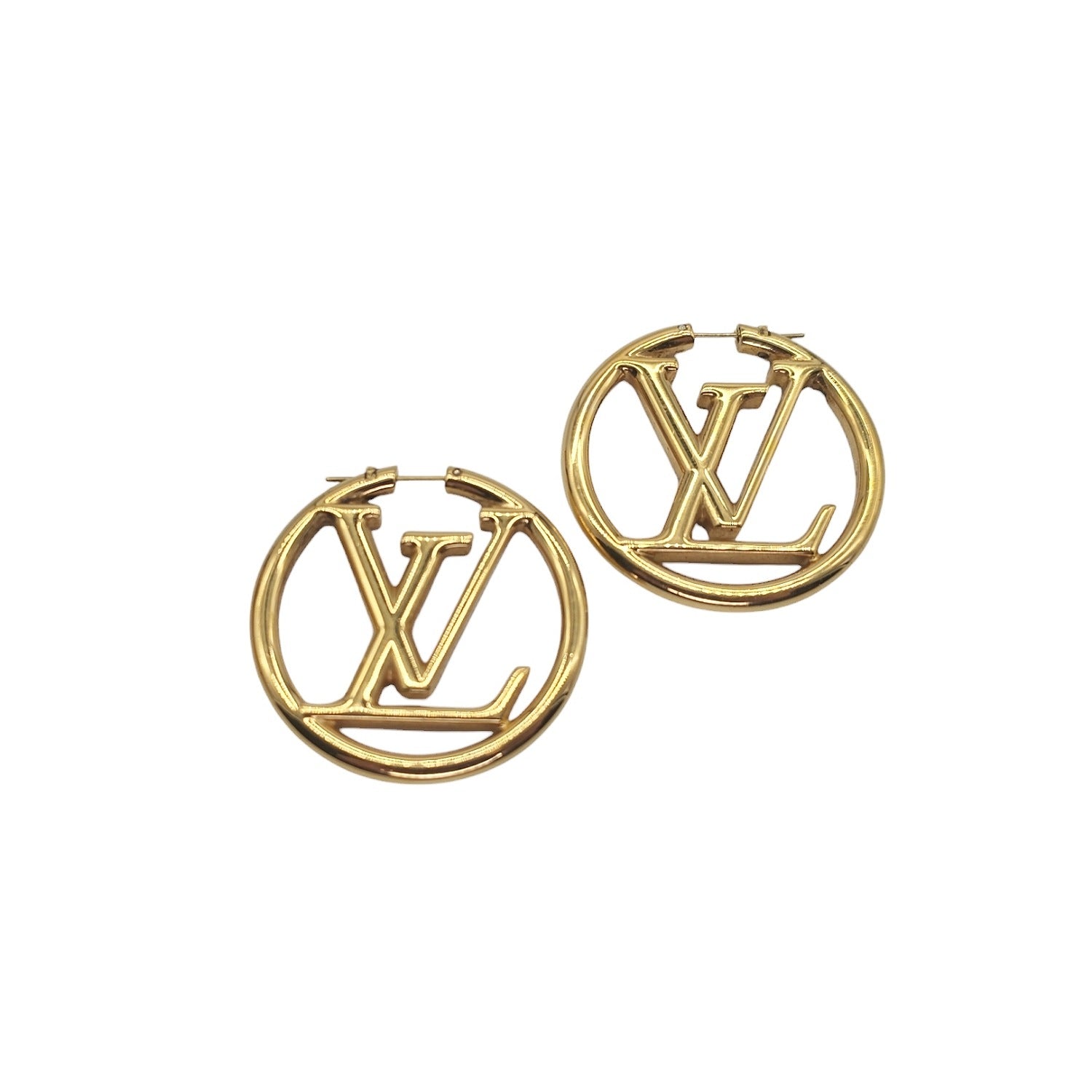 Louis Vuitton Louise Gold Hoop M64288 Earrings