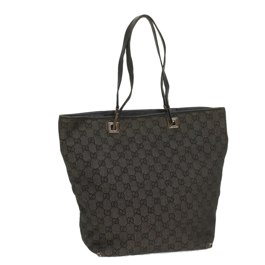 GUCCI GG Canvas Tote Bag Black 31243 56348